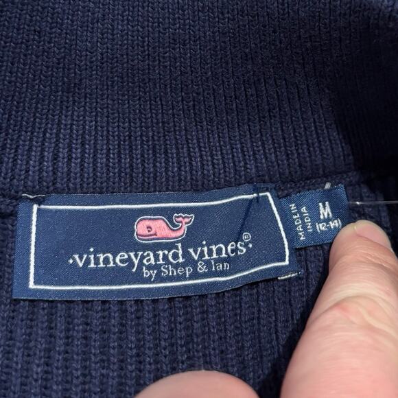 Vineyard Vines Boys Classic 1/4 Zip Fisherman’s rib Sweater NEW size medium - Picture 3 of 6